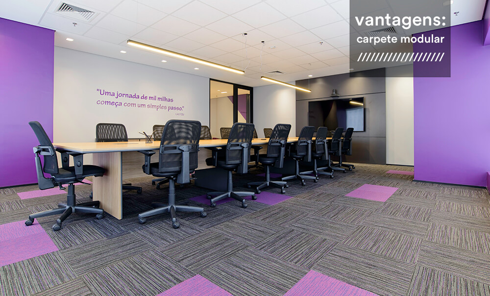 As 5 maiores vantagens dos carpetes modulares