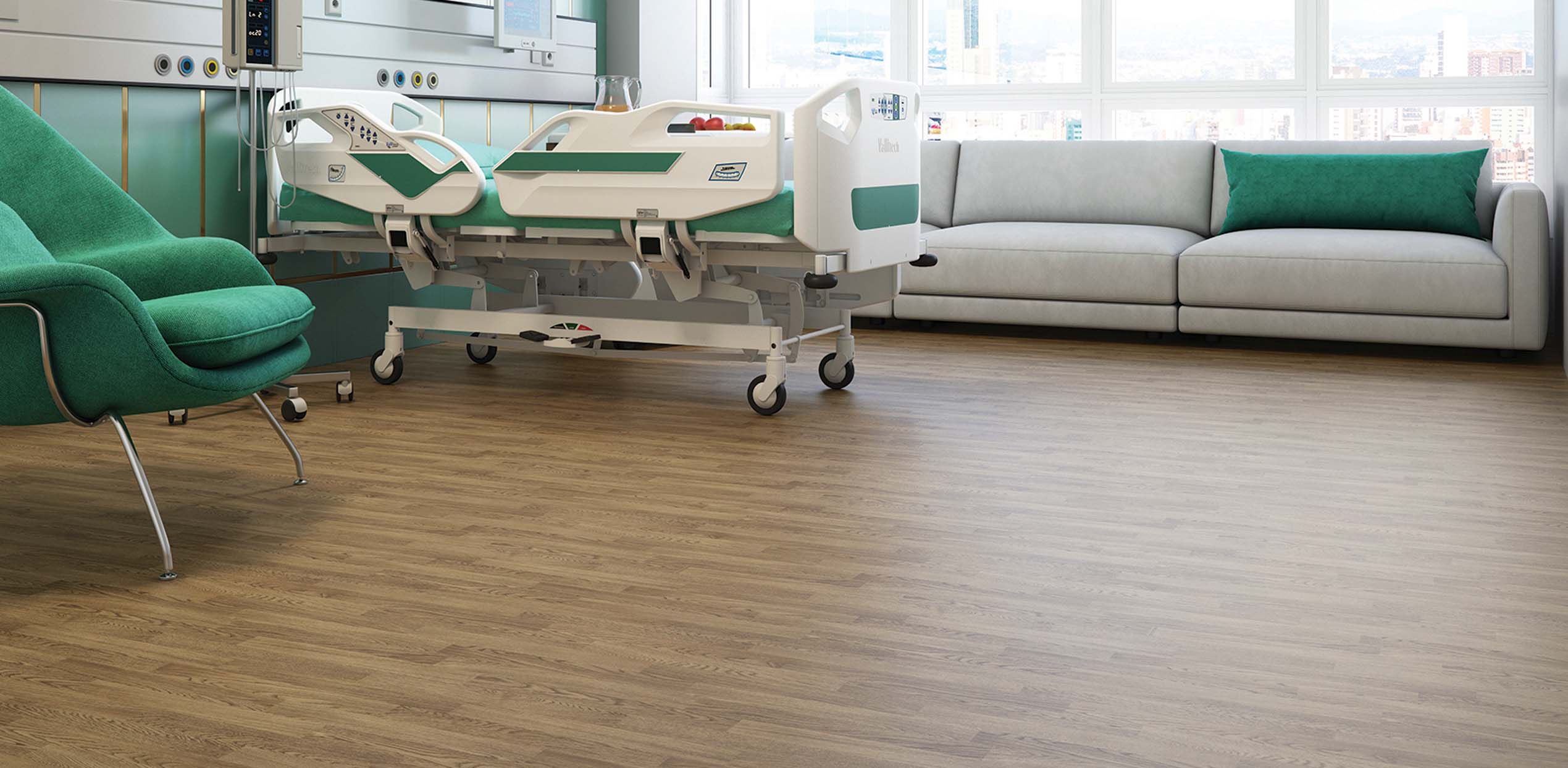 Pisos vinílicos em manta